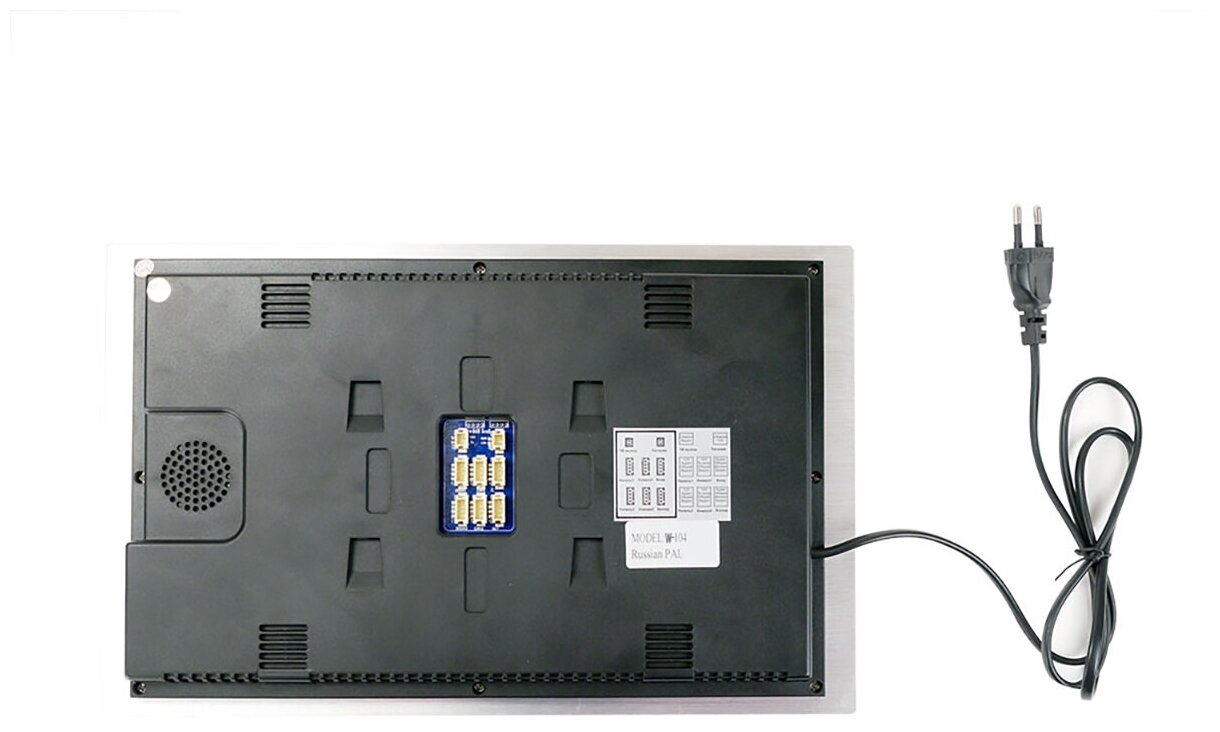Набор: видеодомофон с двумя мониторами 2 х HDcom S-104 и вызывная панель HDcom 84203-CR80 - запись видео по движению, два принимающих сигнал монитора