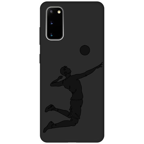 Матовый чехол Volleyball для Samsung Galaxy S20 / Самсунг С20 с эффектом блика черный матовый чехол volleyball для samsung galaxy s5 самсунг с5 с эффектом блика черный