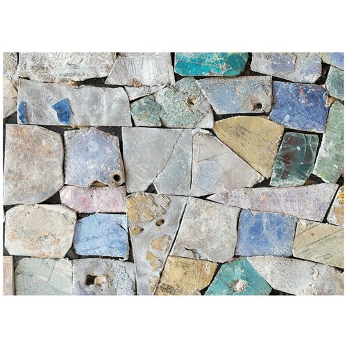 Мозаика камни - Виниловые фотообои, (211х150 см) дамаск мозаика виниловые фотообои 211х150 см