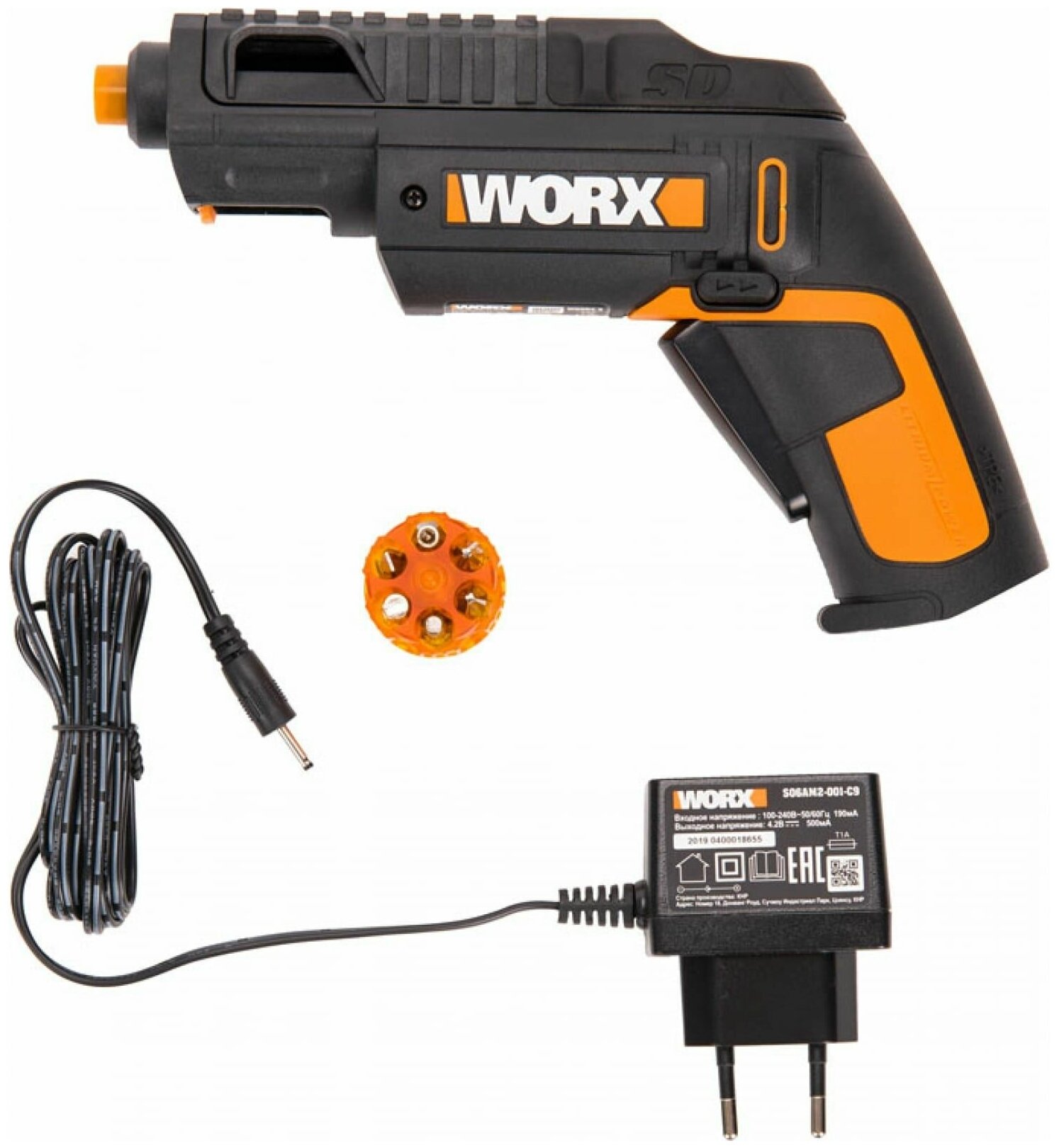 WORX Отвертка аккумуляторная WX254.4 SD Slide Driver, 4 В - фотография № 2