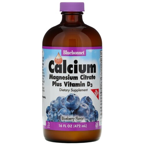 Раствор Bluebonnet Nutrition Magnesium Citrate Plus vitamin C, 1420 г, 472 мл