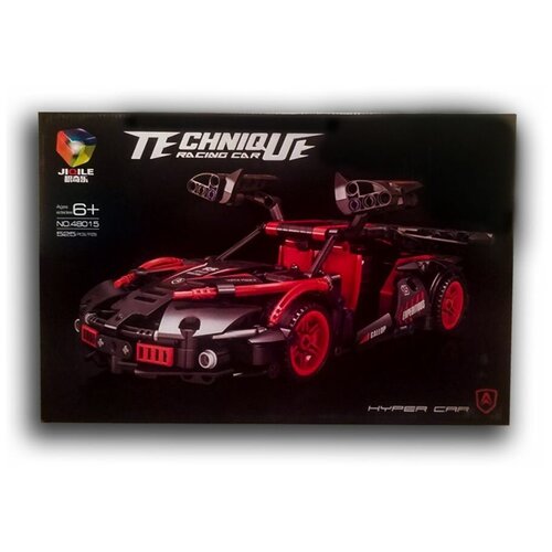 Конструктор JIQILE Racing car 48015 525 деталей - Модель автомобиля Ferrari Hyper Car
