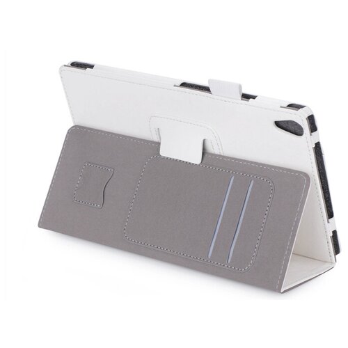 фото Чехол-обложка mypads для lenovo miix 700 m7 / m3 / miix 4 12 из высококачественного материала с визитницей и держателем руки и трансформацией в подставку белый