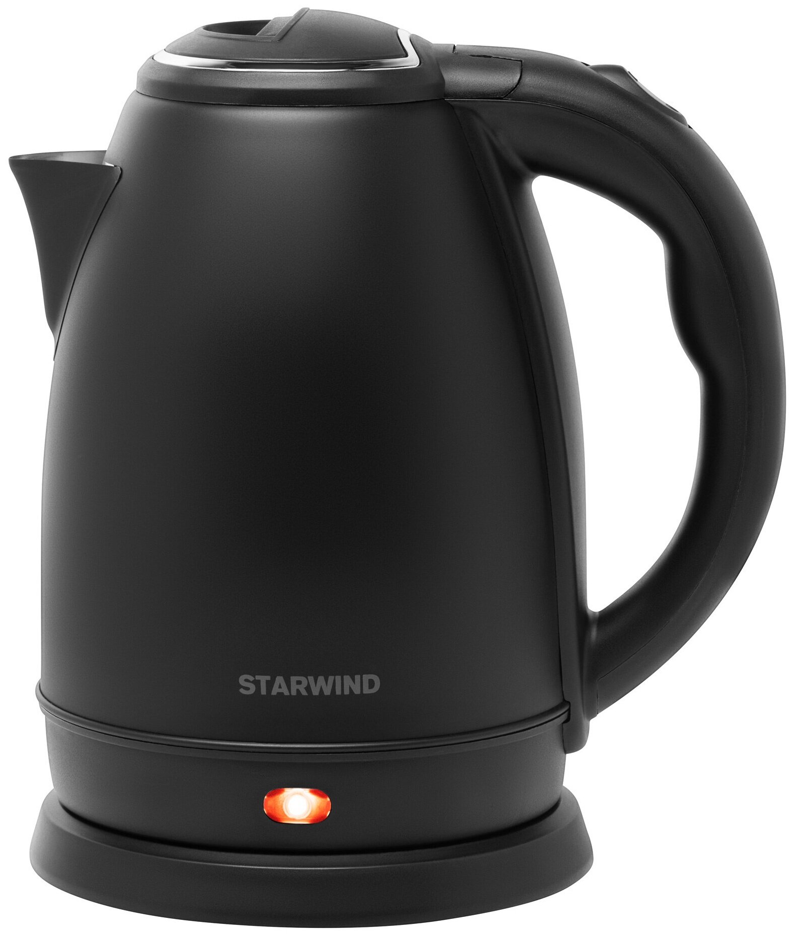 Чайник электрический Starwind, электрочайник, чайник из нержавеющей стали, электрический чайник черный, домашний чайник - фотография № 1