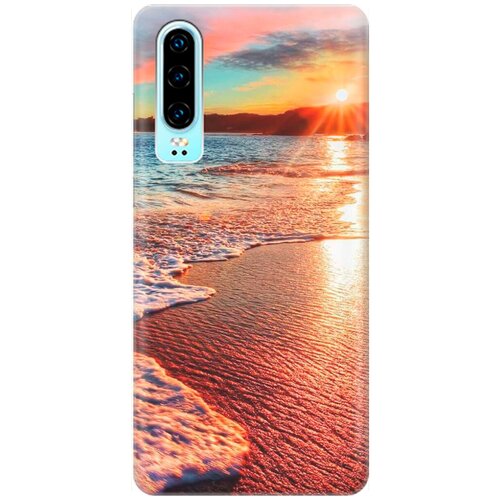 Ультратонкий силиконовый чехол-накладка для Huawei P30 с принтом Залитый светом пляж ультратонкий силиконовый чехол накладка для xiaomi redmi 9a с принтом залитый светом пляж