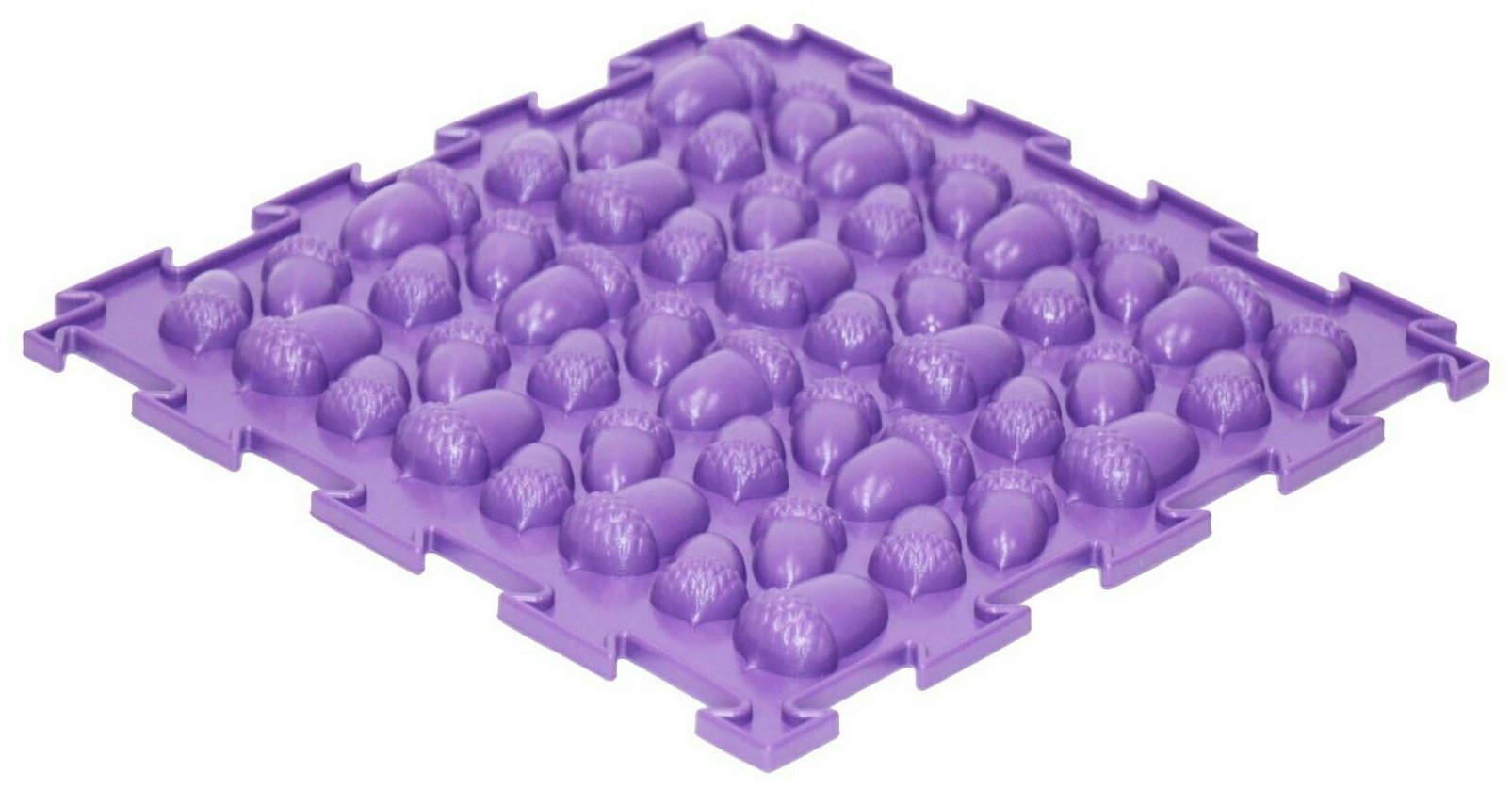 Детский развивающий массажный игровой коврик пазл Жёлуди жёсткие (фиолетовый)