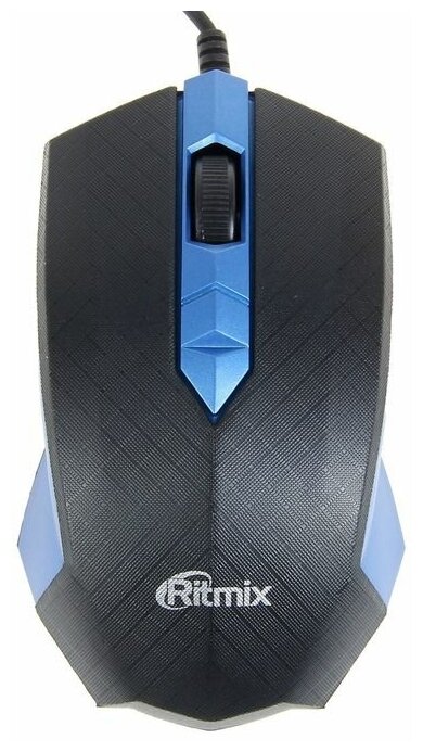 Мышь Ritmix ROM-202 проводная оптическая 1000 dpi USB синяя