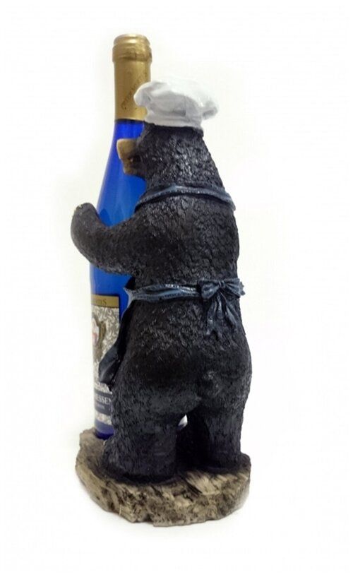 Подставка для вина Медведь в синим фартуке