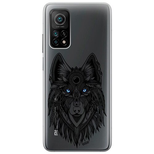 фото Ультратонкий силиконовый чехол-накладка clearview 3d для xiaomi mi 10t с принтом "grand wolf" gosso