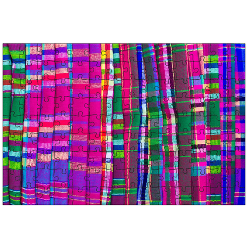 фото Магнитный пазл 27x18см."шарф, цвета, ткань" на холодильник lotsprints