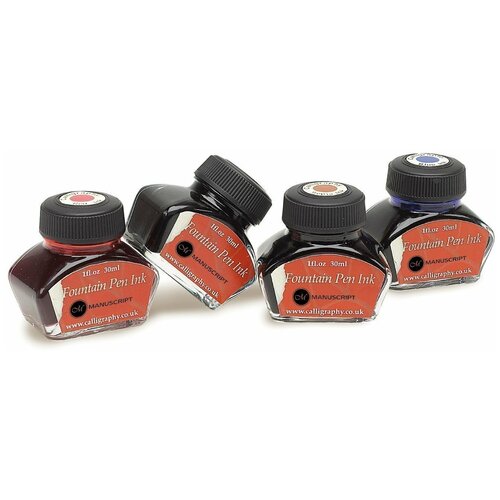 Набор чернил Manuscript Fountain Pen 30мл (черный, синий, сепия, красный) 4 шт MC0201AS