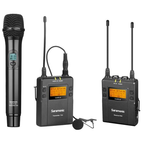 Радиосистема Saramonic UwMic9 Kit3 RX9+HU9+TX9 приемник + передатчик + ручной микрофон