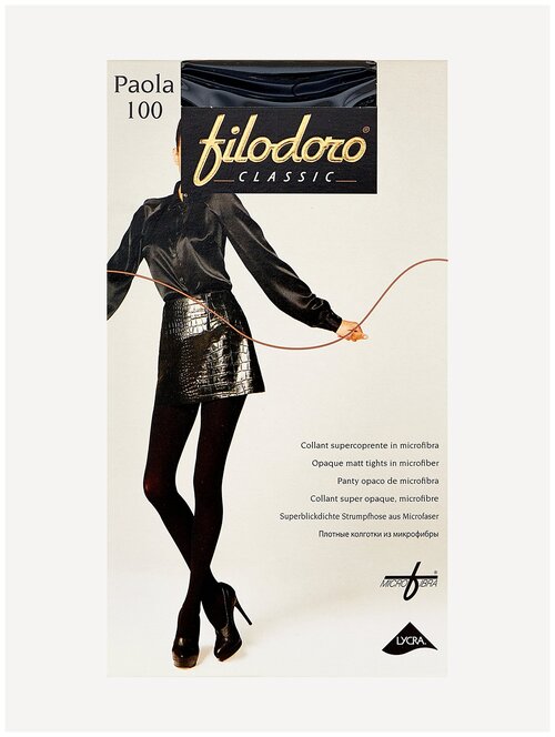 Колготки  Filodoro Classic Paola, 100 den, размер 3, черный