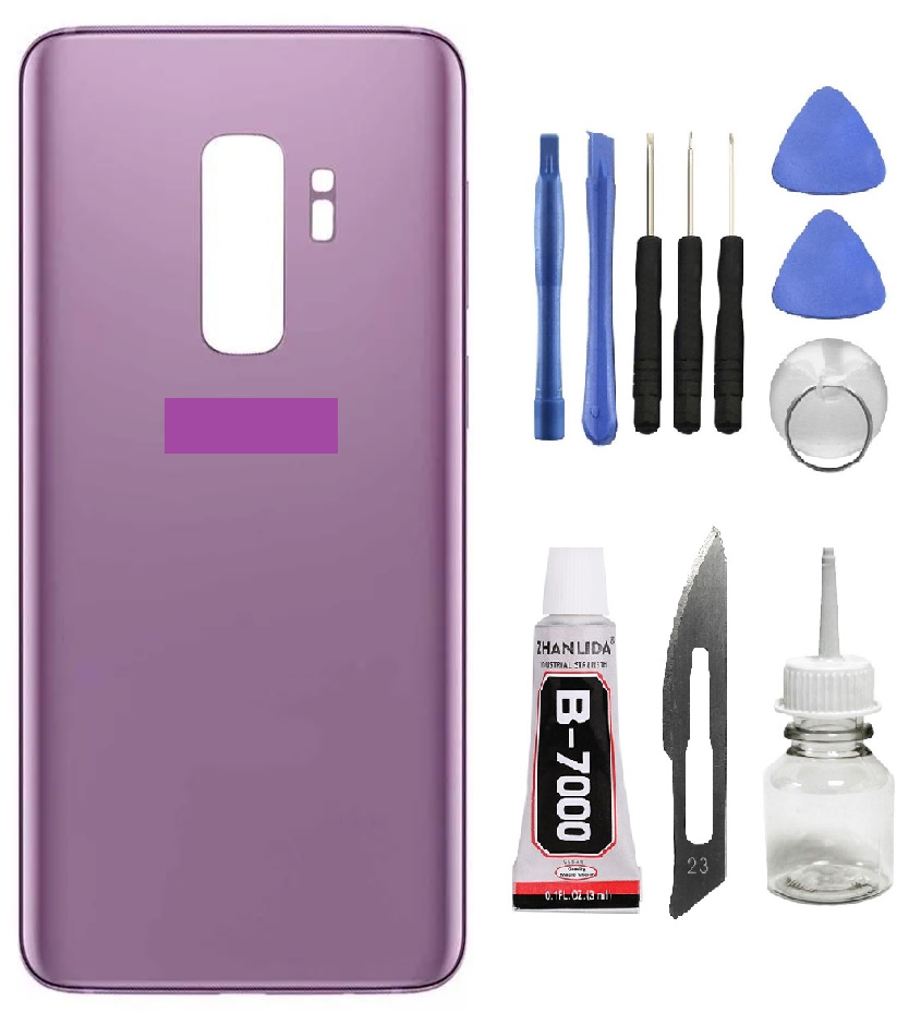 Задняя крышка для Samsung S9 Plus (G965F) фиолетовая + набор для установки