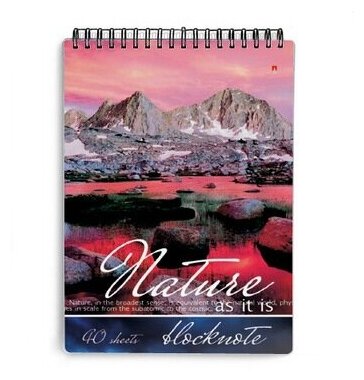 Блокнот "Природа", формат А5, 40 листов, 3 вида обложки, в ассортименте