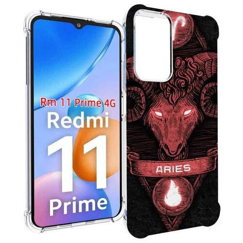 Чехол MyPads знак зодиака овен 6 для Xiaomi Redmi 11 Prime 4G задняя-панель-накладка-бампер