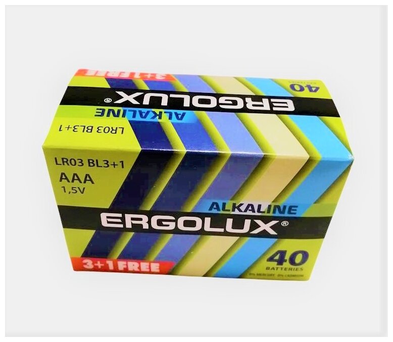 Батарейка Ergolux Alkaline AAA