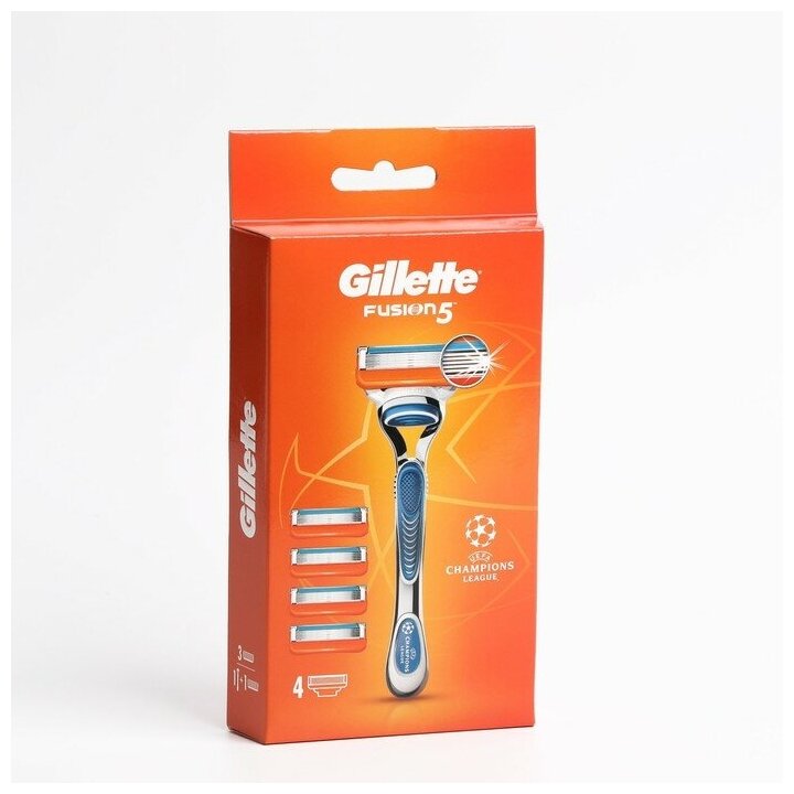 Бритва Gillette Fusion с 4 сменными кассетами - фото №3