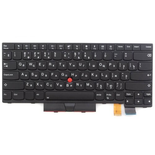 Клавиатура для ноутбука Lenovo ThinkPad T480, A485 черная с трекпойнтом и подсветкой клавиатура keyboard для ноутбука lenovo thinkpad a475 t470 t480 a485 черная с подсветкой