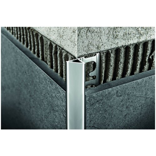 PROJOLLY TRIANGLE Алюминиевый профиль раскладка наружная цвет серебро блестящее 10 мм. длина 2.7 метра. PROGRESS PROFILES