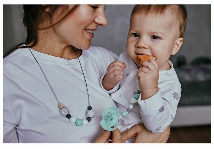 Mum&Baby Держатель для пустышки «Gentle style» силиконовый