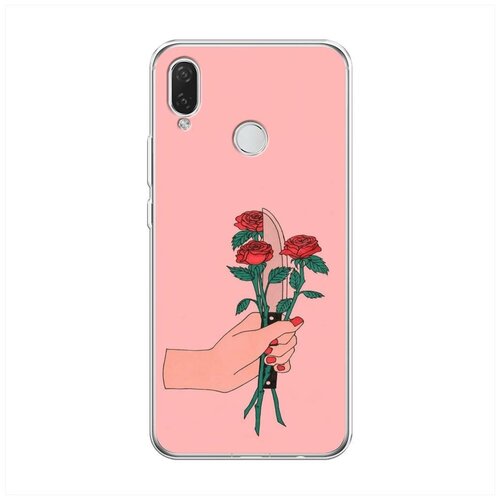 фото Силиконовый чехол "розы и нож" на huawei p smart plus / хуавей п смарт плюс case place