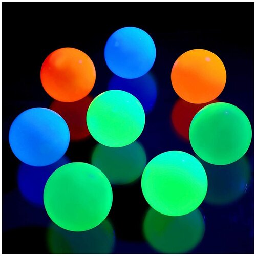 Набор из 8 разноцветных шариков globbles / липкие шарики / светящиеся шарики / глоблес / Игрушка антистресс / Поп ит / pop it /