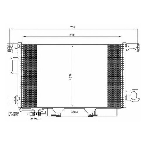 Радиатор кондиционера Nrf 35623 для Mercedes C-CLASS CL203, S203, W203, CLK A209, C209
