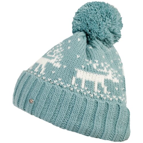 фото Шапка женская finn flare, цвет: голубой w19-12157_124, размер 56