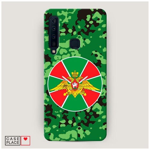 фото Чехол пластиковый samsung galaxy a9 2018 пограничные войска зеленый камуфляж case place