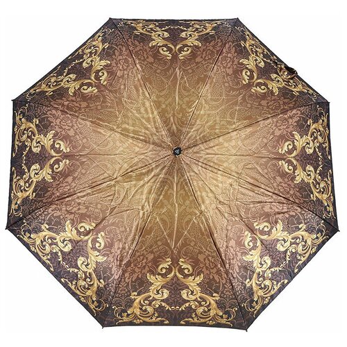 l 20138 5 зонт жен fabretti облегченный суперавтомат 3 сложения cатин Зонт FABRETTI, коричневый