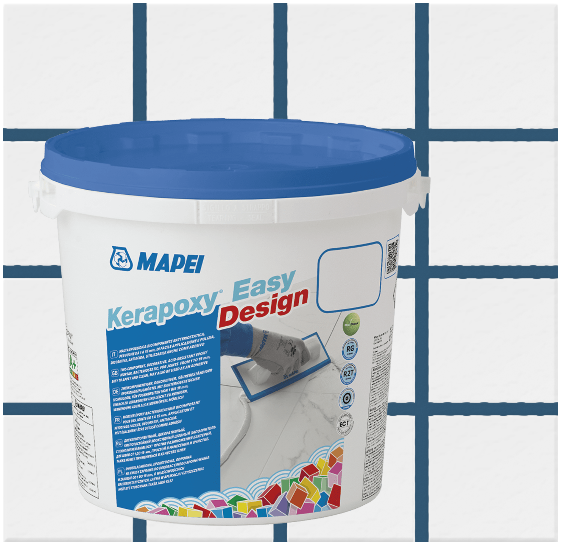 Затирка Mapei Kerapoxy Easy Design №169 голубая сталь 3 кг