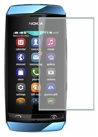 Nokia Asha 305 защитный экран Гидрогель Прозрачный (Силикон) 1 штука