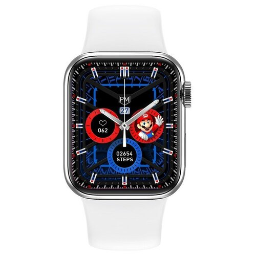 Умные смарт часы ALLBEST M3645мм Full touch LED экран Беспроводная зарядка Прием-ответ звонков Мониторинг сна Тонометр Пульсоксиметр ЭКГ Серый 204200₽