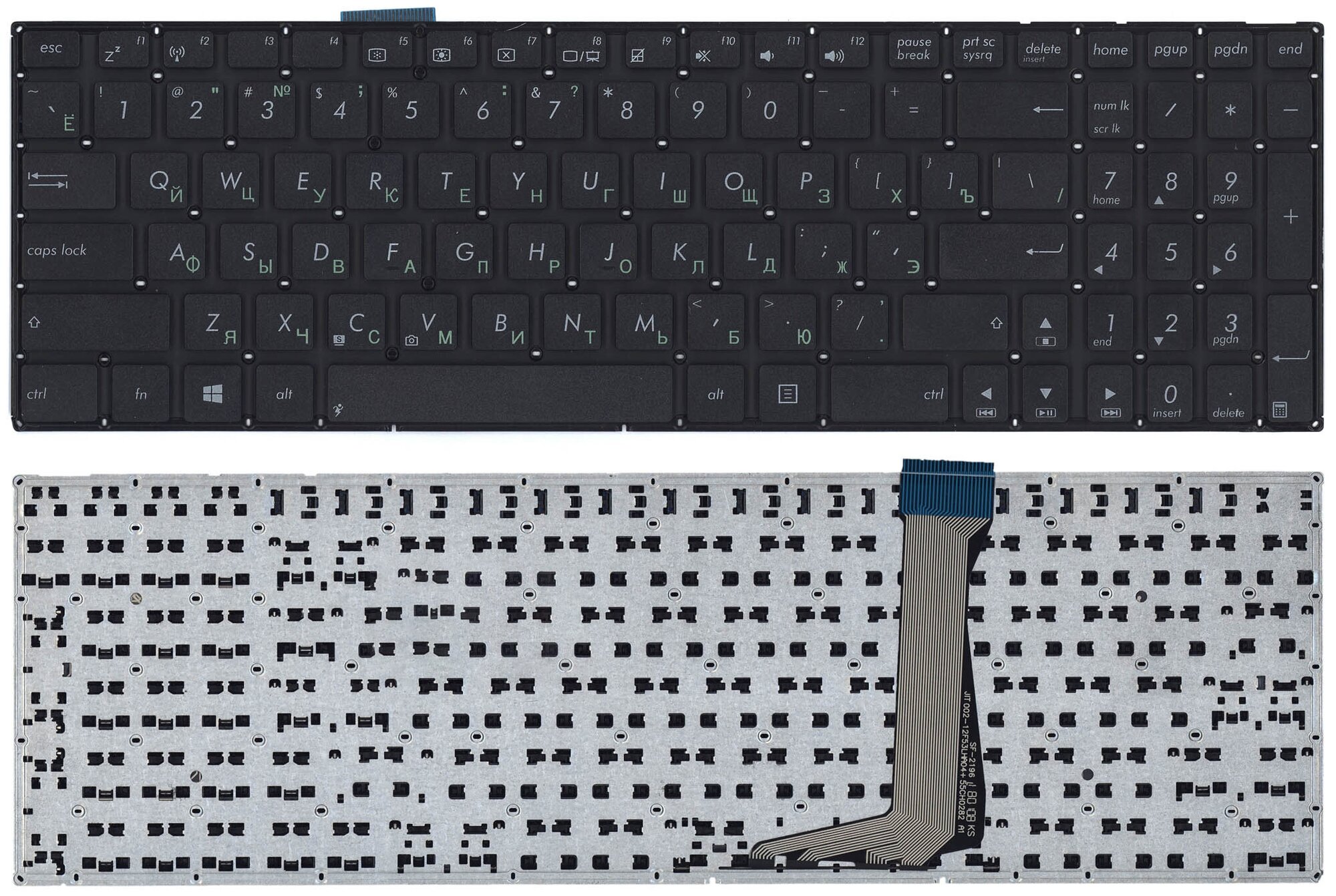 Клавиатура для ноутбука Asus E502 черная