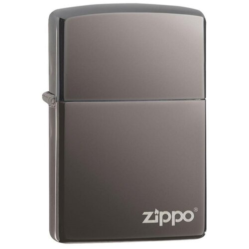 Зажигалка ZIPPO Classic с покрытием Black Ice, латунь/сталь, чёрная, глянцевая, 38x13x57 мм