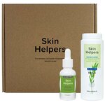 Skin Helpers Подарочный Набор: Энзимная пилинг-пудра 100г, Пептидная сыворотка-протектор увлажняющая и регенерирующая 30мл - изображение