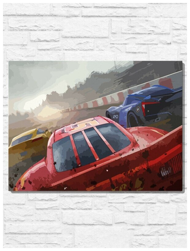Картина по номерам на холсте игра Cars 3 Driven to Win (PS Xbox PC Switch) - 11083 Г 30x40