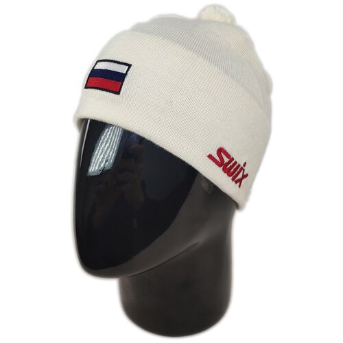 фото Шапка swix tradition hat w/flag размер 56, белый rus