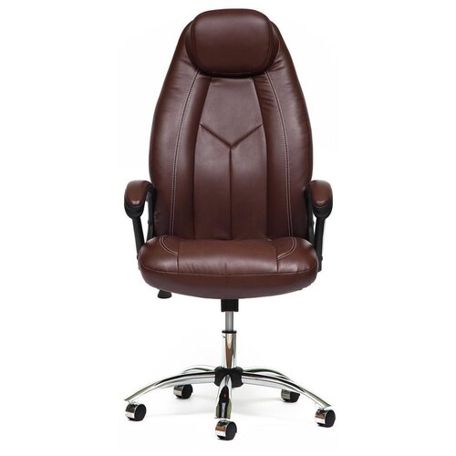 фото Компьютерное кресло tetchair босс для руководителя, обивка: искусственная кожа, цвет: коричневый 2 tone