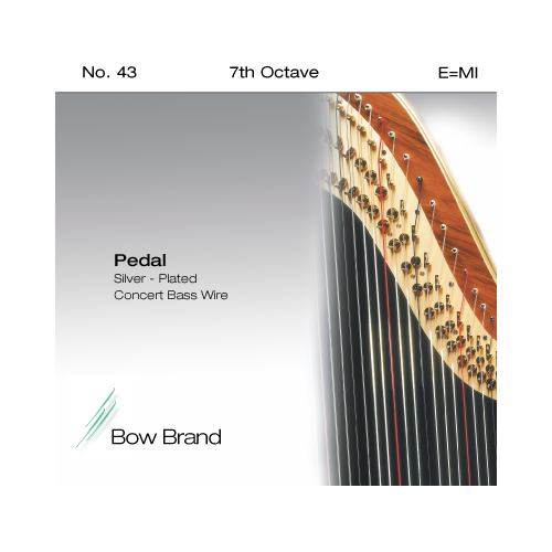 фото Струна e7 для арфы bow brand pedal wires silver plated