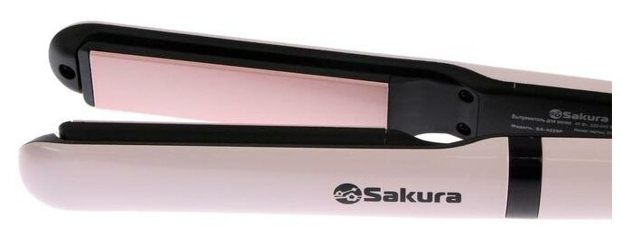 Выпрямитель Sakura SA-4526P, 45 Вт, 140-230°C, керамические пластины, LED-дисплей, розовый - фотография № 2