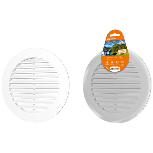 Решетка вентиляционная TDM, d=150 мм, круглая, с москитной сеткой, SQ1807-0094 4634485 белый
