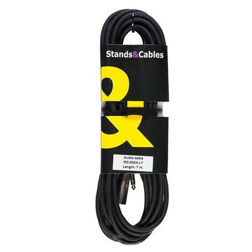 Кабель аудио 1xJack - 1xXLR Stands&Cables MC-030XJ-7 7.0m распаянный кабель xlr xlr roxtone gmxx200 20