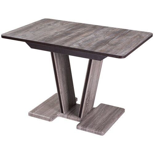 Стол кухонный раздвижной Домотека Джаз ПР от/от 03 от, столешница ЛДСП, раскладной, серо-коричневый