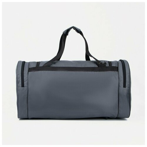 фото Сумка спортивная, отдел на молнии, 3 наружных кармана, длинный ремень, цвет серый amen