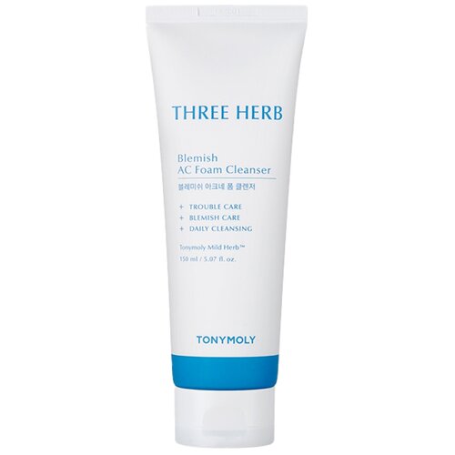 TONY MOLY Three Herb Blemish AC Foam Cleanser Пенка для умывания для проблемной кожи, 150 мл.