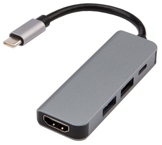 Разветвитель USB Type-C на 4 порта REXANT: 1xHDMI / 2xUSB 3.0 PD / 1xType-C PD