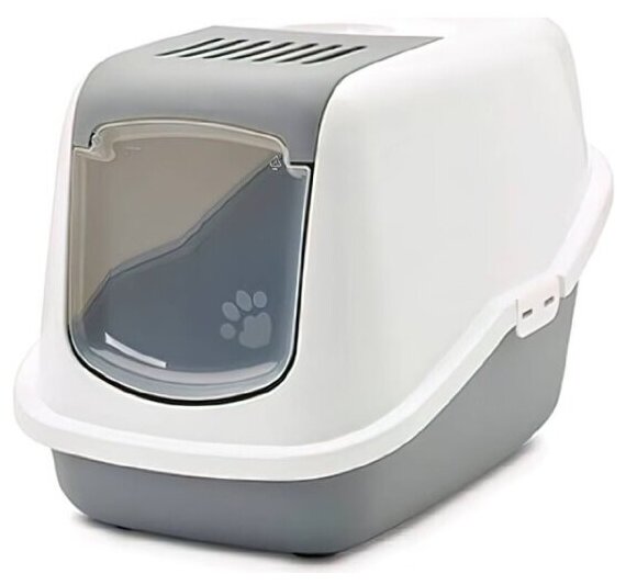 Био-туалет для кошек Savic NESTOR 56х39х38,5 см закрытый белый светло-серый