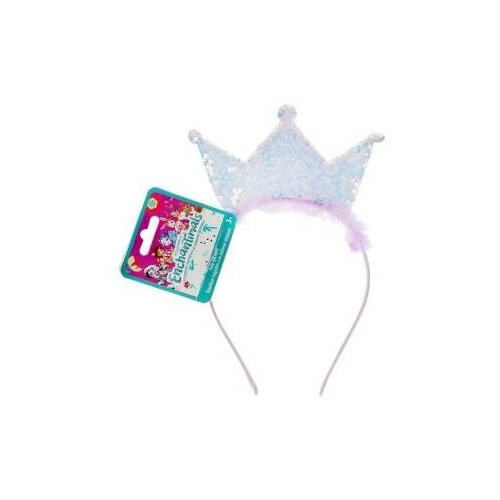 Аксессуары для девочек энчантималс ободок корона с пайетками в пакете (HAIRBAND-EN4)